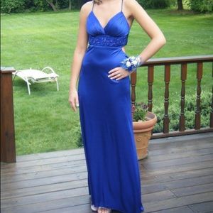 Prom Dress- Royal Blue, Adjustable Strap, Size 4